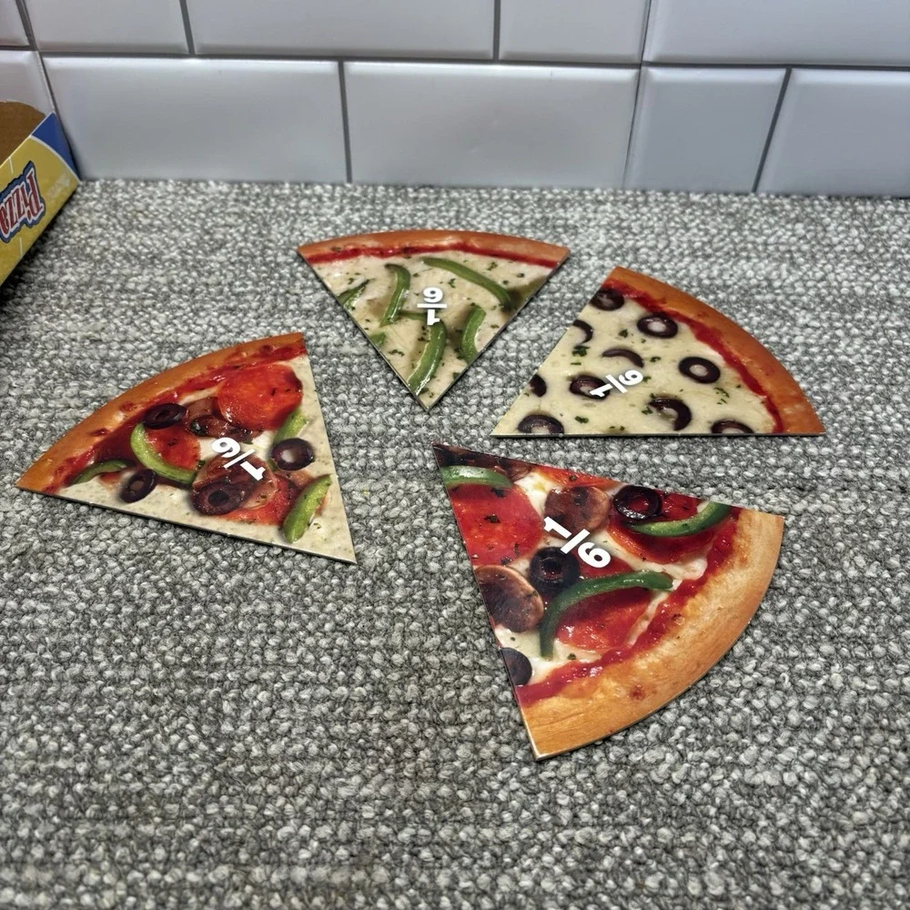 Pizza Fractions Fun Learning Resources Game Homeschool Math 100%‎ Complete